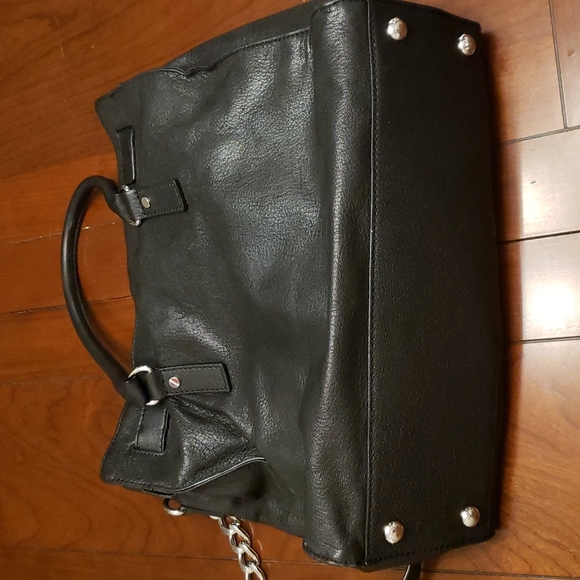 Michael Kors Hamilton Tote Bag Black Leather - Picture 4 of 7